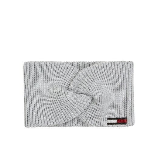 Opaska materiałowa Tommy Hilfiger Elongated Flag AW0AW16776 Szary ze sklepu eobuwie.pl w kategorii Opaski do włosów - zdjęcie 181286488
