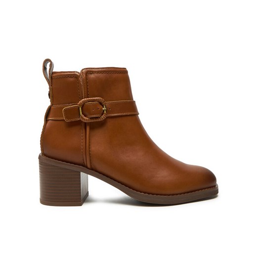 Botki Clarks Chamberly Trim 26178834 Brązowy ze sklepu eobuwie.pl w kategorii Botki - zdjęcie 181290676
