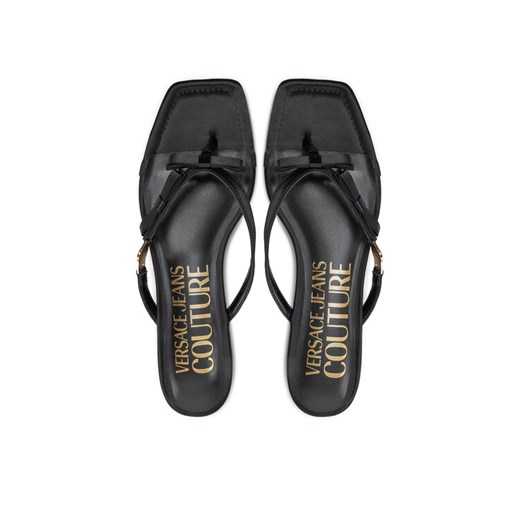 Japonki Versace Jeans Couture 76VA3S68 ZS185 899 Czarny ze sklepu eobuwie.pl w kategorii Klapki damskie - zdjęcie 181291536