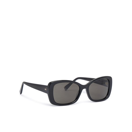 Okulary przeciwsłoneczne Tommy Hilfiger 2225/S 207865 Czarny ze sklepu eobuwie.pl w kategorii Okulary przeciwsłoneczne damskie - zdjęcie 181296736