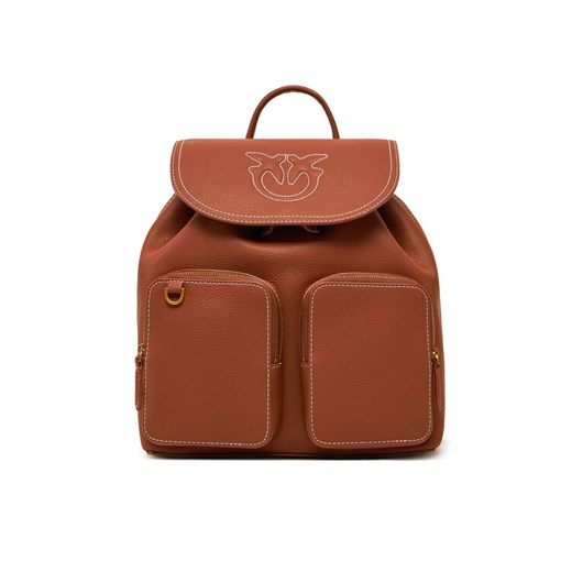 Plecak PINKO Carrie Backpack PE 25 PLTT 104351 A1LF Brązowy ze sklepu eobuwie.pl w kategorii Plecaki - zdjęcie 181296745