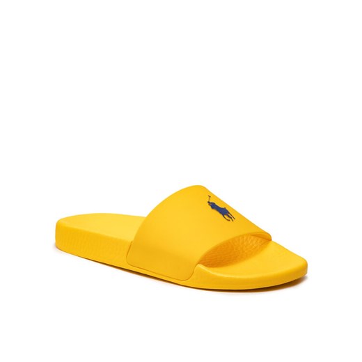 Klapki Polo Ralph Lauren Polo Silde 809860988002 Żółty ze sklepu eobuwie.pl w kategorii Klapki damskie - zdjęcie 181304775