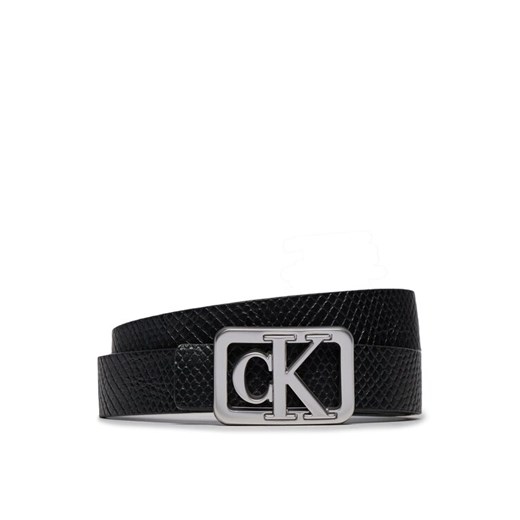 Pasek Damski Calvin Klein Jeans Mono Plaque Rev Lthr Belt 25Mm K60K611487 Czarny ze sklepu eobuwie.pl w kategorii Paski damskie - zdjęcie 181314545