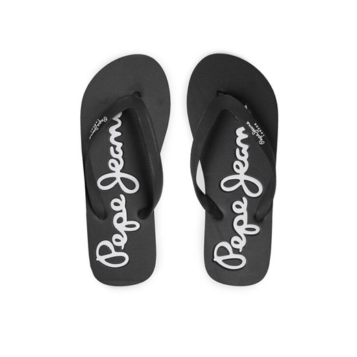 Japonki Pepe Jeans Bay Beach Basic M PMS70128 Czarny ze sklepu eobuwie.pl w kategorii Klapki męskie - zdjęcie 181322645