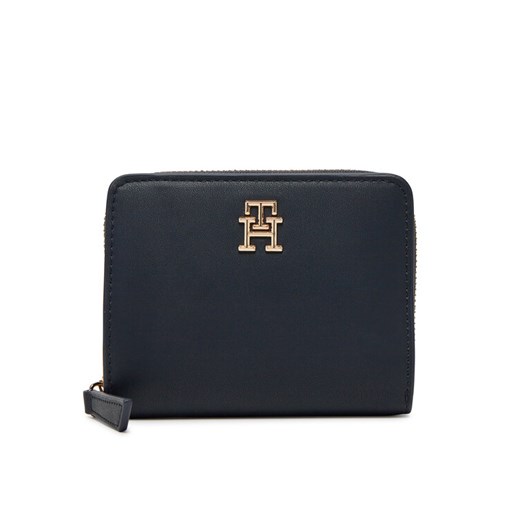 Mały Portfel Damski Tommy Hilfiger Th Logotape Med Za AW0AW17408 Granatowy ze sklepu eobuwie.pl w kategorii Portfele damskie - zdjęcie 181327889