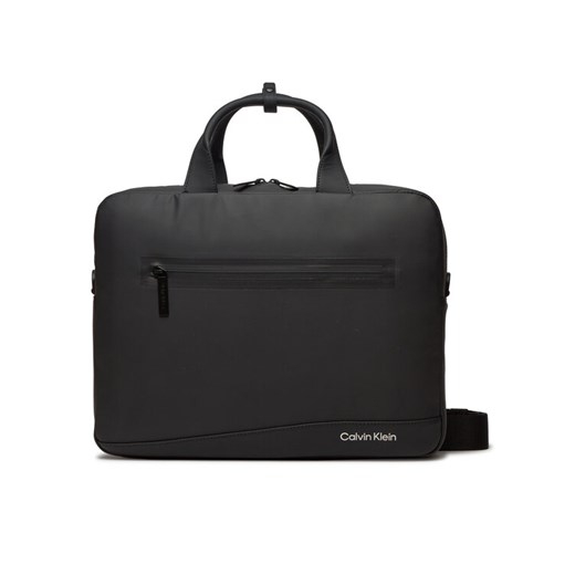Torba na laptopa Calvin Klein Rubberized Conv Laptop Bag K50K511712 Czarny ze sklepu eobuwie.pl w kategorii Torby na laptopa - zdjęcie 181334849