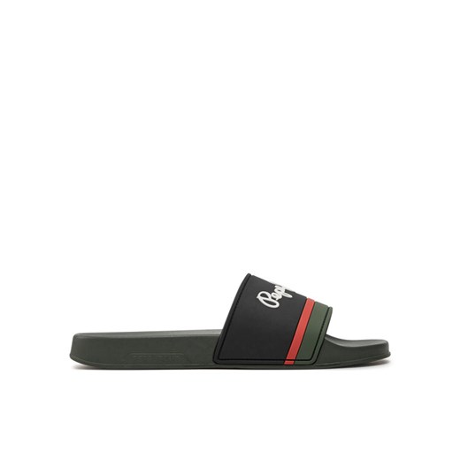 Klapki Pepe Jeans Slider Portobello M PMS70123 Khaki ze sklepu eobuwie.pl w kategorii Klapki męskie - zdjęcie 181336369