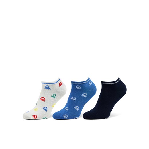 Zestaw 3 par niskich skarpet dziecięcych United Colors Of Benetton 6AO307032 Kolorowy ze sklepu eobuwie.pl w kategorii Skarpetki dziecięce - zdjęcie 181336787