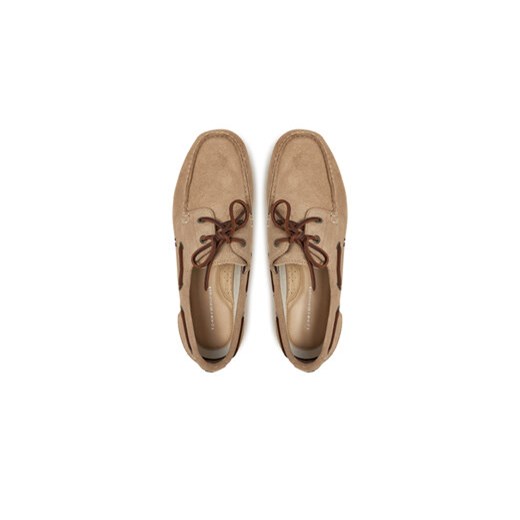 Półbuty Tommy Hilfiger Th Boat Shoe Core Suede FM0FM05387 Beżowy Tommy Hilfiger 41 eobuwie.pl