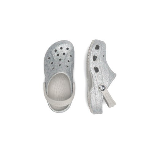 Klapki Crocs BAYA GLITTER CLOG K 207015-040 Srebrny Crocs 29_30 eobuwie.pl