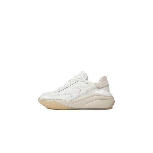 Sneakersy Calvin Klein Wedge Lace Up Epi Mono HW0HW01899 Biały Calvin Klein 40 eobuwie.pl