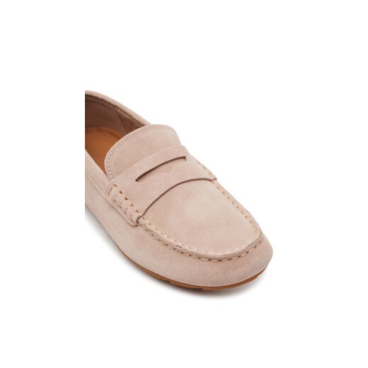 Mokasyny Tommy Hilfiger Flag Soft Suede Driver Loafer FW0FW08558 Różowy Tommy Hilfiger 41 eobuwie.pl