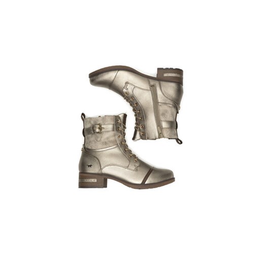 Botki Mustang 1229-606 Złoty Mustang 38 eobuwie.pl