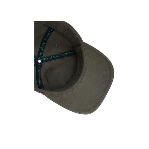 Czapka z daszkiem Tommy Jeans Tjm Linear Washed Cap AM0AM13355 Zielony Tommy Jeans 00 eobuwie.pl