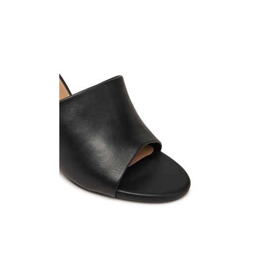 Klapki Tommy Hilfiger Leather Wedge Mule FW0FW08418 Czarny Tommy Hilfiger 42 eobuwie.pl