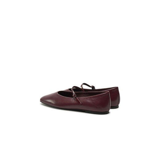 Baleriny Calvin Klein Mary Jane Ballerina - Lth HW0HW02307 Bordowy Calvin Klein 41 eobuwie.pl