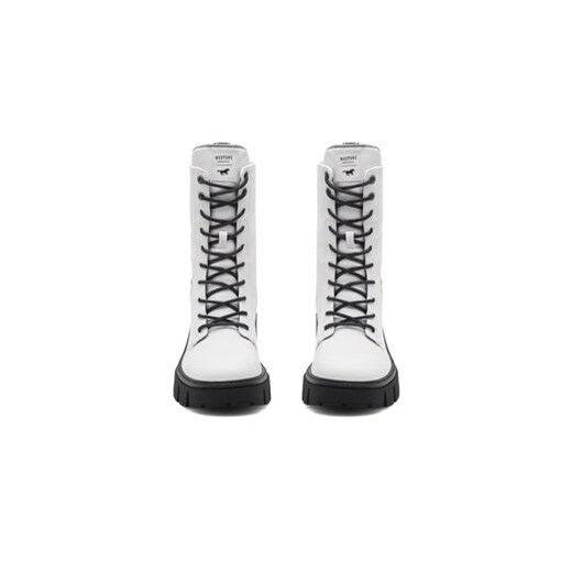 Botki Mustang 1471-502 Biały Mustang 42 eobuwie.pl