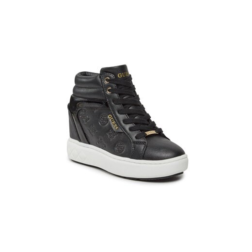 Sneakersy Guess Roxana FL8ROX LEA12 Czarny Guess 41 eobuwie.pl