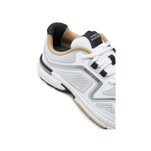 Sneakersy Tommy Hilfiger M Runner Tech Knit FM0FM05109 Biały Tommy Hilfiger 44 eobuwie.pl