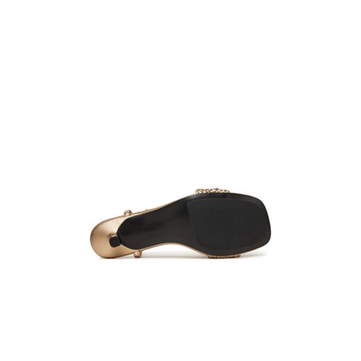 Sandały Tommy Hilfiger Metallic Lthr Kitten Sandal FW0FW08611 Złoty Tommy Hilfiger 37 eobuwie.pl