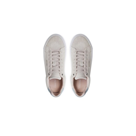 Sneakersy Calvin Klein Flatform Cup Lace Up W/Ml HW0HW02282 Beżowy Calvin Klein 38 eobuwie.pl