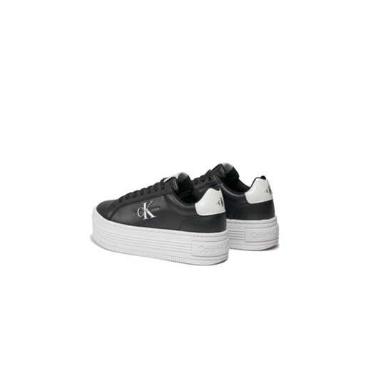 Sneakersy Calvin Klein Jeans Bold Platf Low Lace Lth Ml Met YW0YW01431 Czarny 41 eobuwie.pl