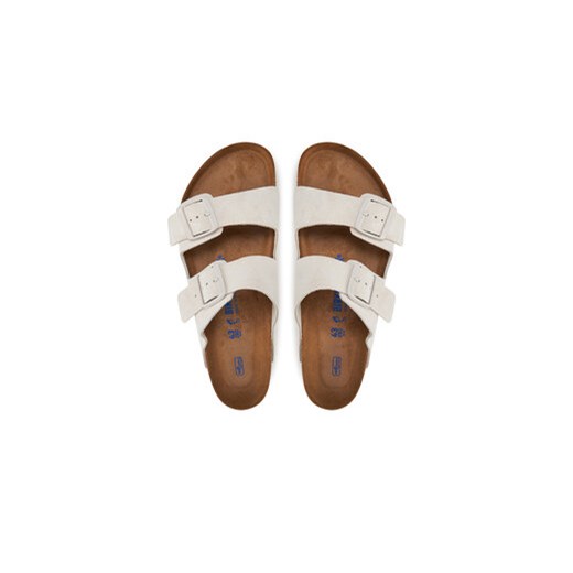 Klapki Birkenstock Arizona zamsz 1024554 Biały 46 eobuwie.pl