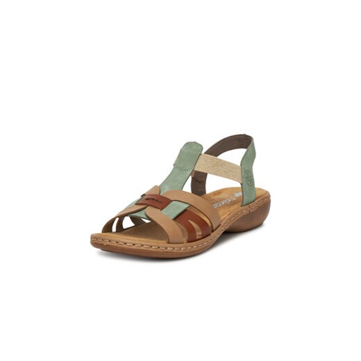 Sandały Rieker 65918-52 Zielony Rieker 41 eobuwie.pl