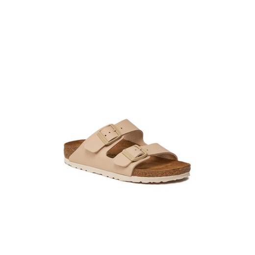 Klapki Birkenstock Arizona Birko-Flor 1027723 Beżowy 39 eobuwie.pl