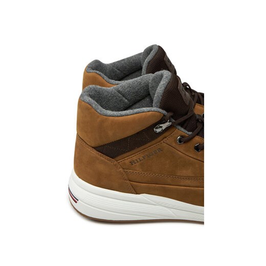 Sneakersy Tommy Hilfiger Hilfiger Warm Nubuck Hybrid B FM0FM05189 Brązowy Tommy Hilfiger 40 eobuwie.pl