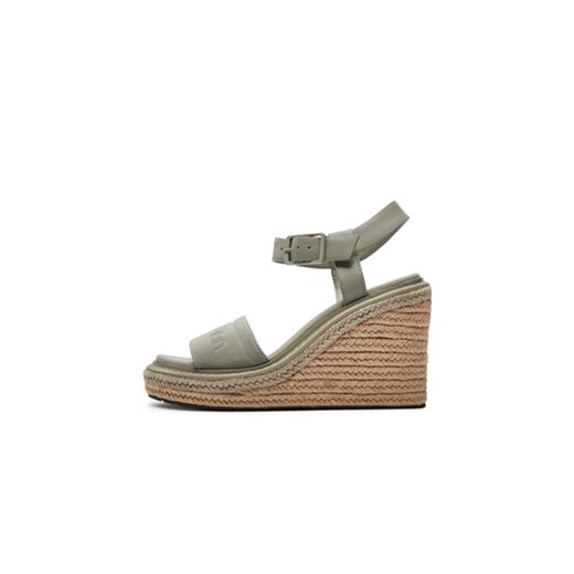Espadryle Calvin Klein Wedge Sandal 70 He HW0HW02050 Szary Calvin Klein 40 eobuwie.pl