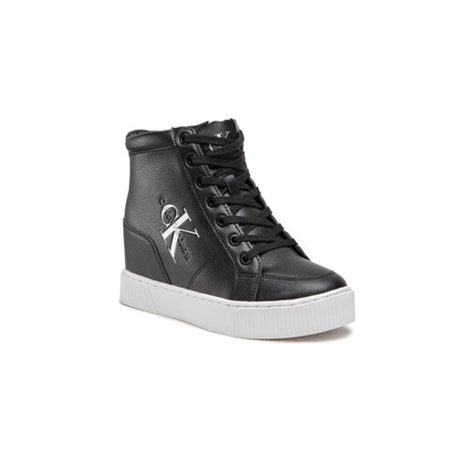 Sneakersy Calvin Klein Jeans Hidden Wedge Cupsole Laceup YW0YW00771 Czarny 41 eobuwie.pl