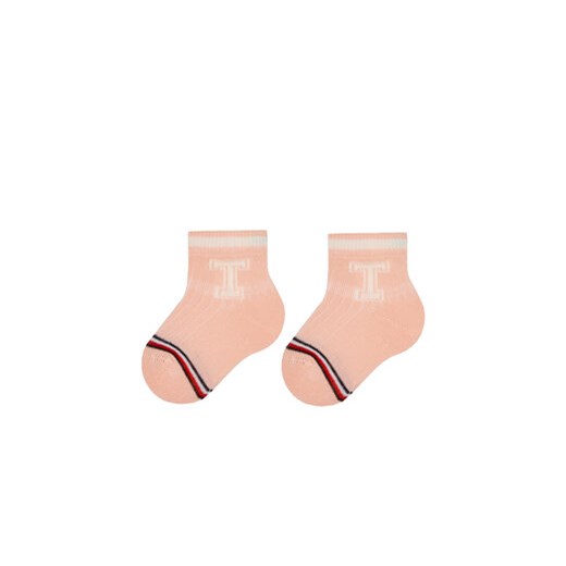 Zestaw 2 par wysokich skarpet dziecięcych Tommy Hilfiger 701224996 Różowy Tommy Hilfiger 15_18 eobuwie.pl