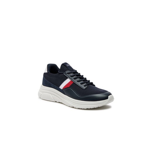 Sneakersy Tommy Hilfiger Modern Runner Premium Knit FM0FM05135 Granatowy Tommy Hilfiger 42 eobuwie.pl