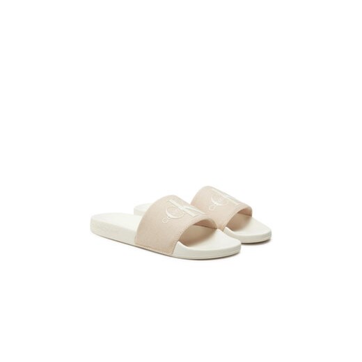 Klapki Calvin Klein Jeans Slide Monogram Co YW0YW00103 Różowy 37 eobuwie.pl
