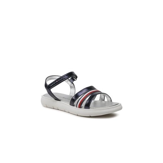 Sandały Tommy Hilfiger Stripes Velcro T4A2-32771-1372 S Granatowy Tommy Hilfiger 39 eobuwie.pl