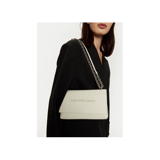 Torebka Calvin Klein Jeans K60K612221 Écru 00 eobuwie.pl