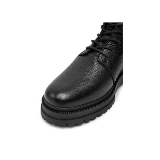 Kozaki Tommy Hilfiger Th Chunky Tl Lace Up Boot FM0FM05270 Czarny Tommy Hilfiger 43 eobuwie.pl