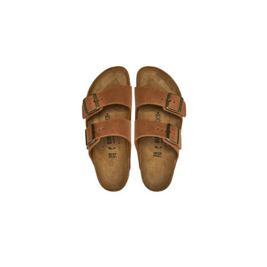Klapki Birkenstock Arizona Leoi 1028401 Brązowy 38 eobuwie.pl