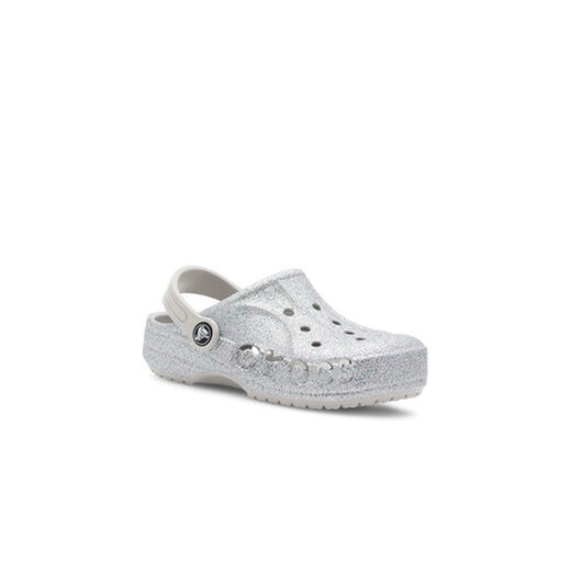 Klapki Crocs BAYA GLITTER CLOG K 207015-040 Srebrny Crocs 33_34 eobuwie.pl