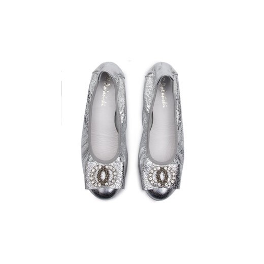 Baleriny R.Polański 0943 Srebrny 36 eobuwie.pl
