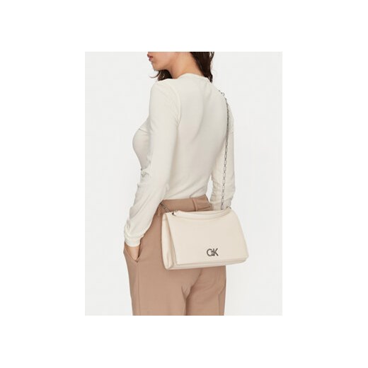 Torebka Calvin Klein K60K612810 Écru Calvin Klein 00 eobuwie.pl