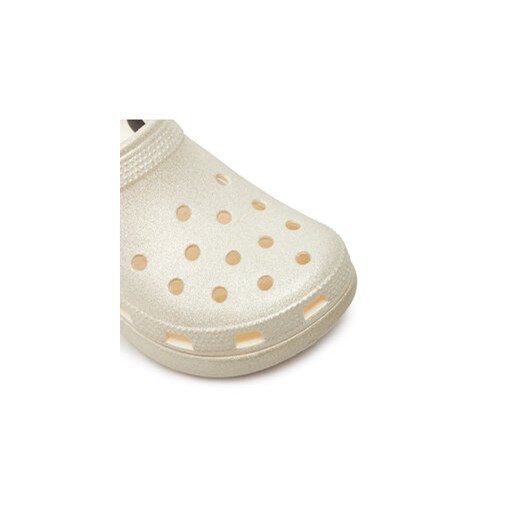 Klapki Crocs Classic Platform Glitter Clog W 207241 Écru Crocs 42_43 eobuwie.pl