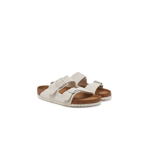 Klapki Birkenstock Arizona zamsz 1024554 Biały 46 eobuwie.pl
