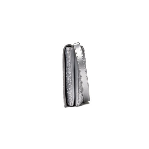 Torebka Calvin Klein Re-Lock Double Gusette_Emb K60K611338 Srebrny Calvin Klein 00 eobuwie.pl
