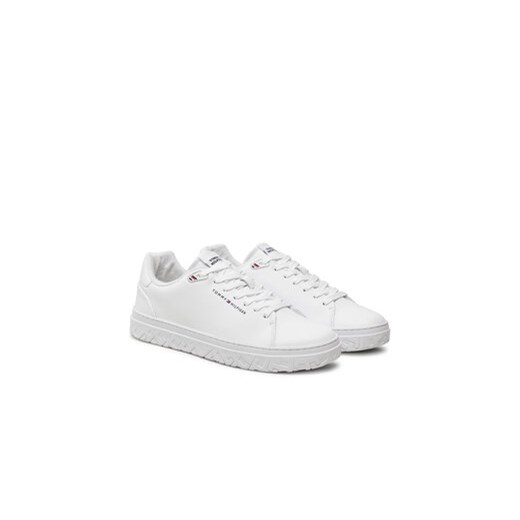 Sneakersy Tommy Hilfiger Court Thick Cupsole Leather FM0FM05208 Biały Tommy Hilfiger 43 eobuwie.pl