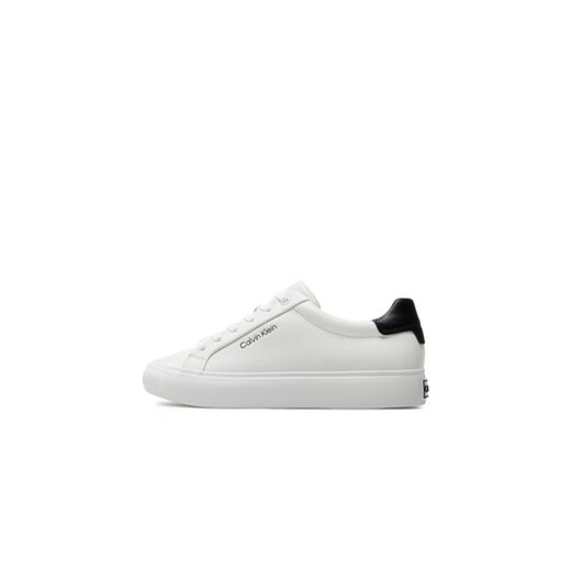 Sneakersy Calvin Klein Vulcanized Lace Up Lth HW0HW02037 Biały Calvin Klein 41 eobuwie.pl