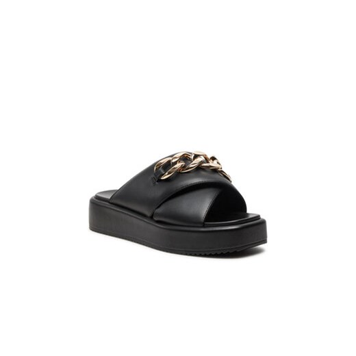 Klapki Buffalo Mia Cross Chain 1602227 Czarny Buffalo 38 eobuwie.pl