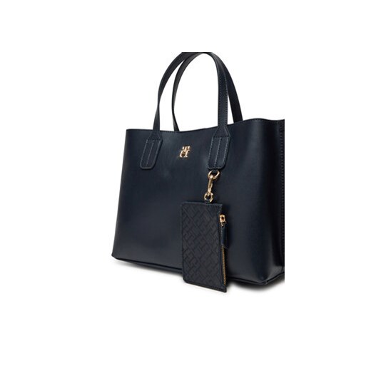 Torebka Tommy Hilfiger Th Distinct Mini Tote AW0AW17192 Granatowy Tommy Hilfiger 00 eobuwie.pl