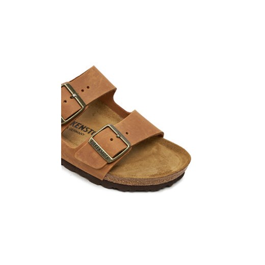 Klapki Birkenstock Arizona Leoi 1028401 Brązowy 40 eobuwie.pl